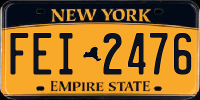 NY license plate FEI2476