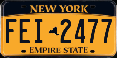 NY license plate FEI2477