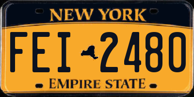 NY license plate FEI2480
