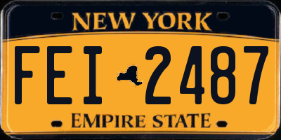 NY license plate FEI2487