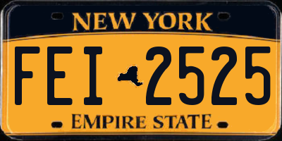 NY license plate FEI2525
