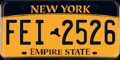 NY license plate FEI2526