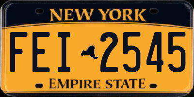 NY license plate FEI2545