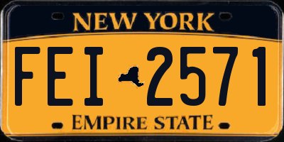 NY license plate FEI2571
