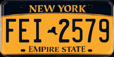 NY license plate FEI2579