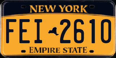 NY license plate FEI2610