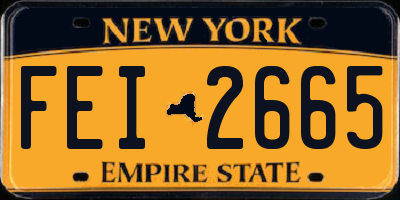 NY license plate FEI2665