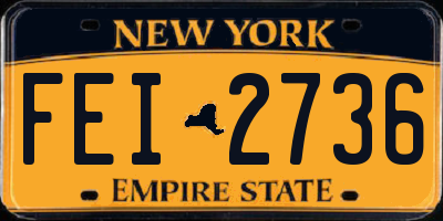 NY license plate FEI2736
