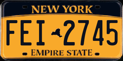 NY license plate FEI2745