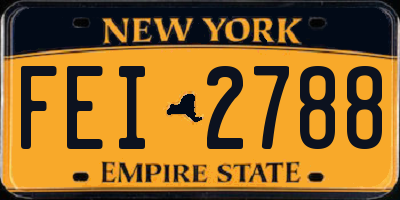 NY license plate FEI2788