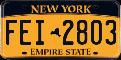 NY license plate FEI2803