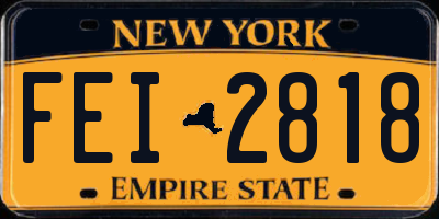 NY license plate FEI2818