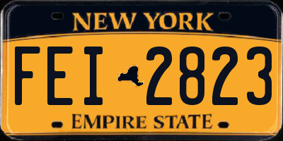 NY license plate FEI2823
