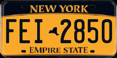 NY license plate FEI2850