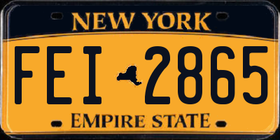 NY license plate FEI2865