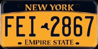 NY license plate FEI2867