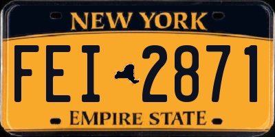 NY license plate FEI2871