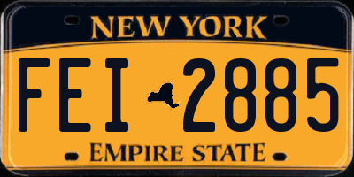 NY license plate FEI2885