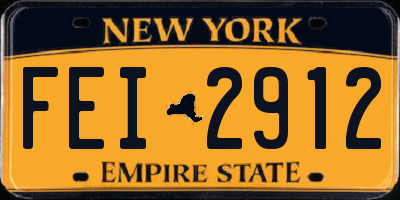 NY license plate FEI2912