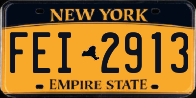NY license plate FEI2913