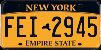 NY license plate FEI2945