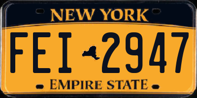 NY license plate FEI2947