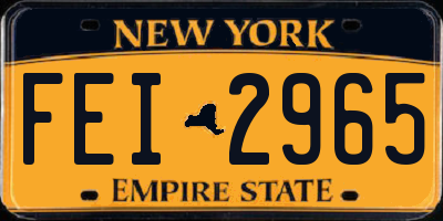 NY license plate FEI2965