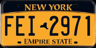 NY license plate FEI2971