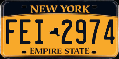 NY license plate FEI2974