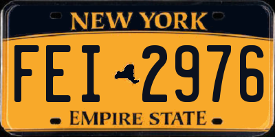 NY license plate FEI2976