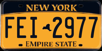 NY license plate FEI2977