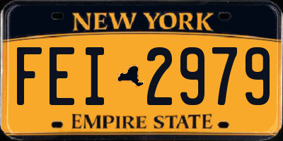 NY license plate FEI2979