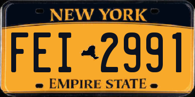 NY license plate FEI2991