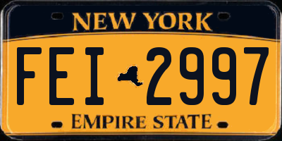 NY license plate FEI2997