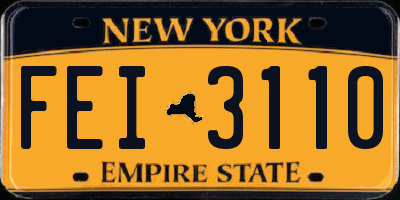 NY license plate FEI3110