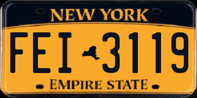 NY license plate FEI3119