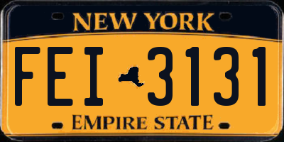 NY license plate FEI3131