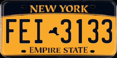 NY license plate FEI3133