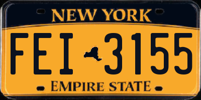 NY license plate FEI3155