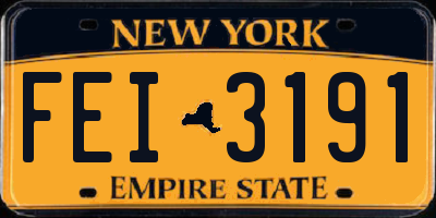 NY license plate FEI3191