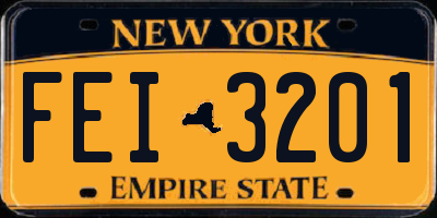 NY license plate FEI3201