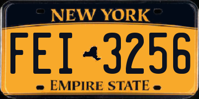 NY license plate FEI3256