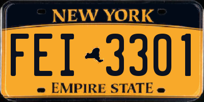 NY license plate FEI3301