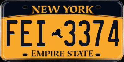NY license plate FEI3374