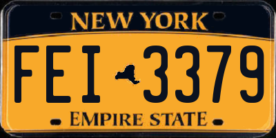 NY license plate FEI3379