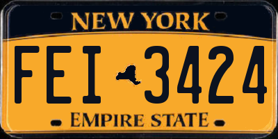 NY license plate FEI3424