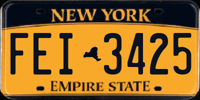 NY license plate FEI3425