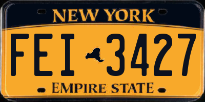 NY license plate FEI3427