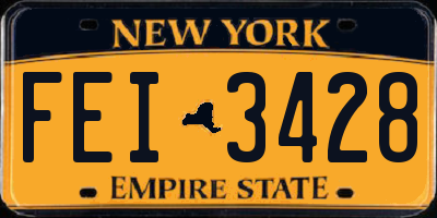 NY license plate FEI3428