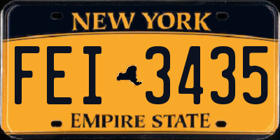 NY license plate FEI3435